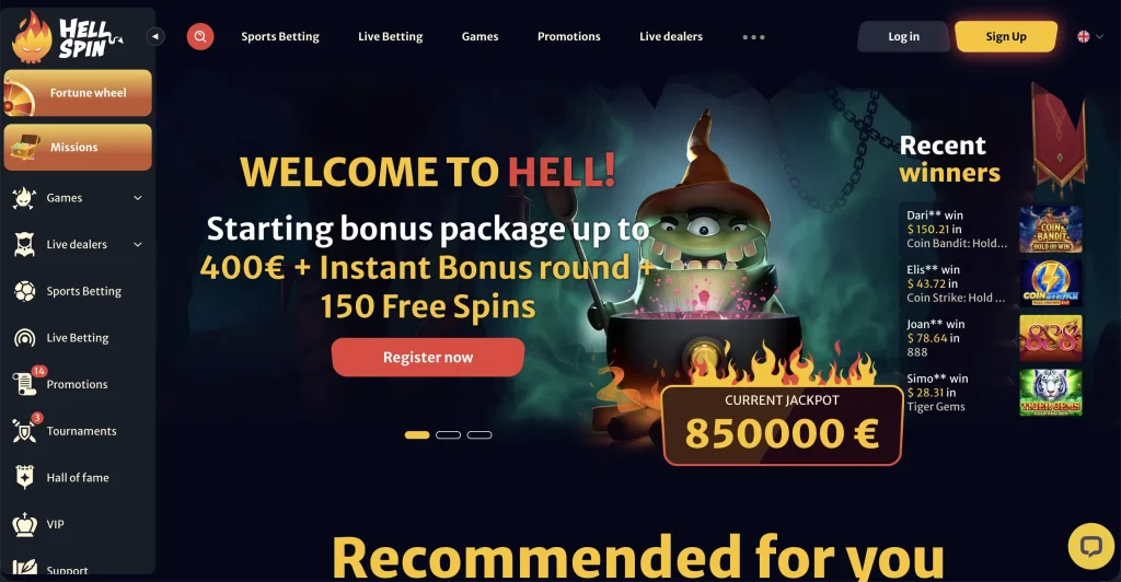 HellSpin Casino Zonder Cruks
